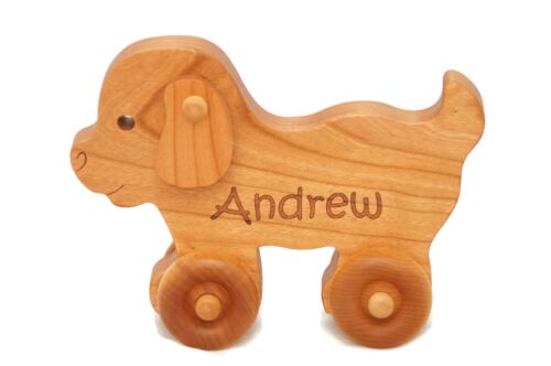 Wooden Puppy Dog Car