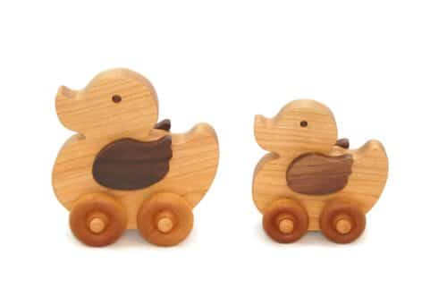 Wooden Duck Car Set