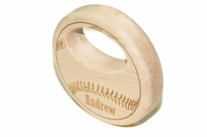 Wooden Baseball Rattle