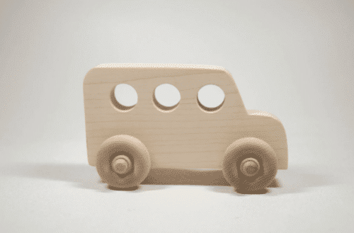 Wooden Toy School Bus