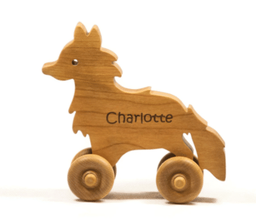 Wooden Fox Toy Car