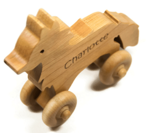 Wooden Fox Toy Car