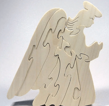 Wooden Christmas Angel Puzzle