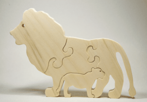 Wooden Lion Puzzle