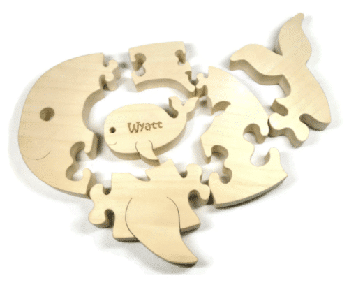 Wooden Whale Puzzle