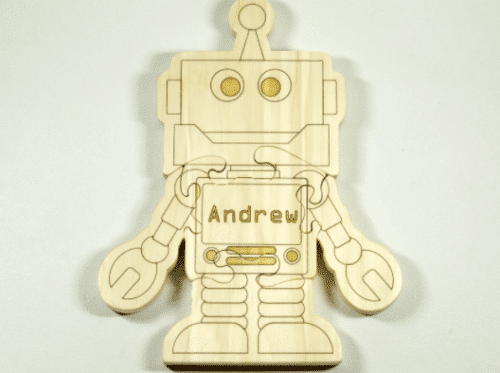 Wooden Robot Puzzle