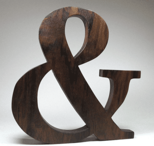 Wooden Ampersand