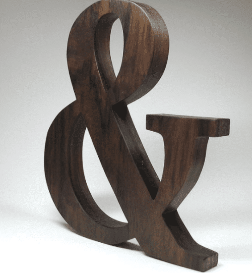 Wooden Ampersand