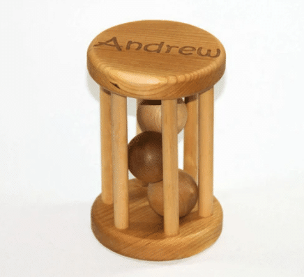 Wooden Rolling Rattle