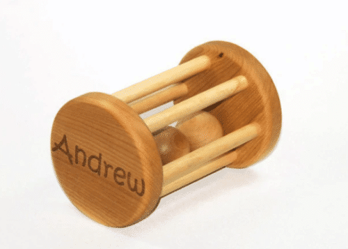 Wooden Rolling Rattle