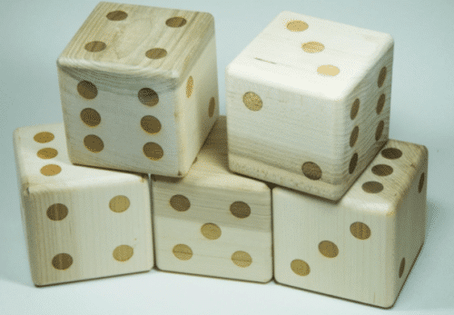 Wooden Lawn Dice Set