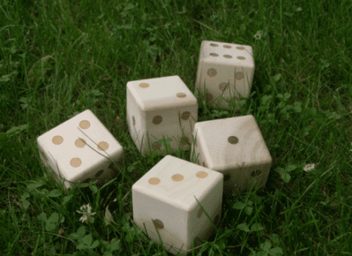 Wooden Lawn Dice Set