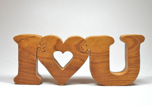 I Love You Wooden Puzzle