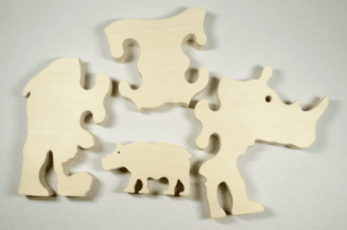 Wooden Rhinoceros Puzzle