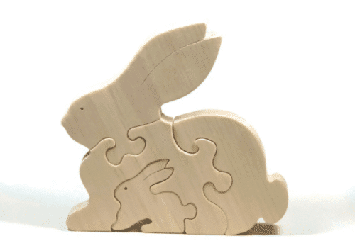 Wooden Rabbit Puzzle