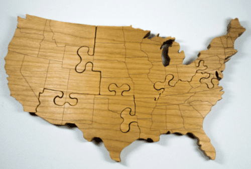 Wooden US Puzzle