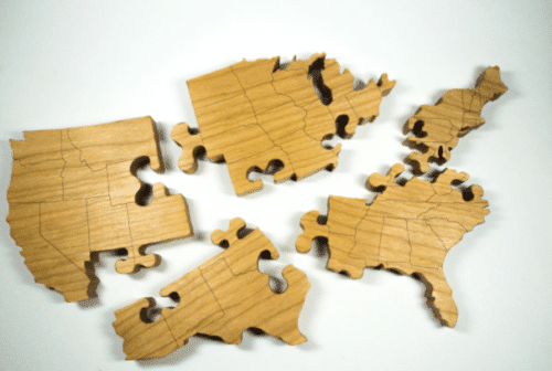 Wooden US Puzzle