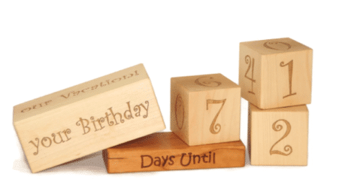 Wooden Calendar Blocks