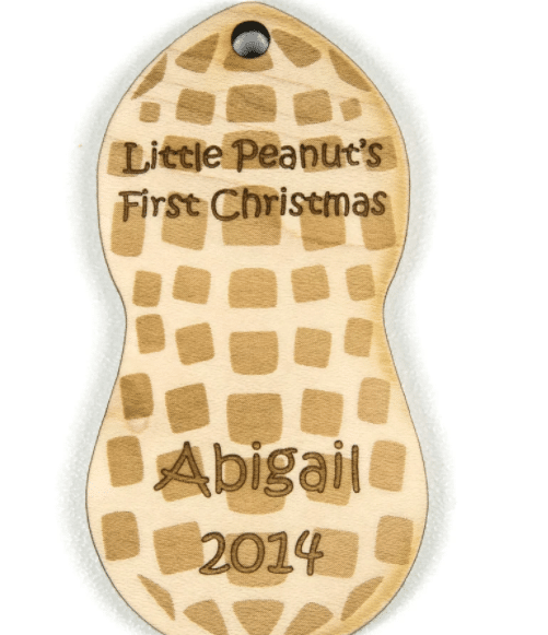 Wooden Peanut Ornament