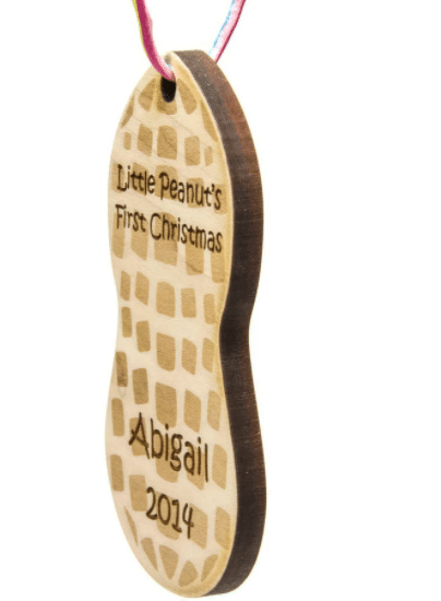 Wooden Peanut Ornament