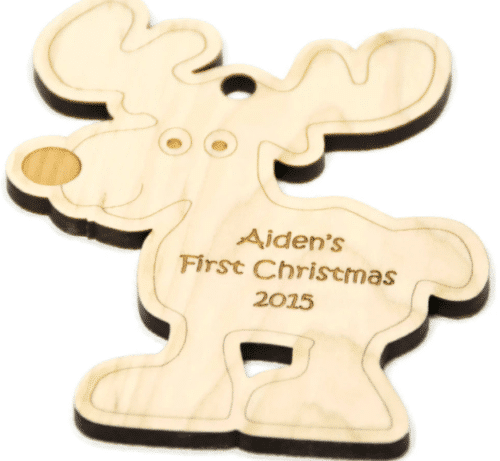 Wooden Reindeer Ornament