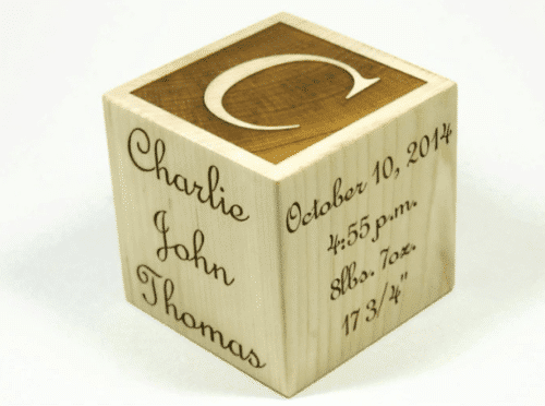 Wooden Baby Date Blocks