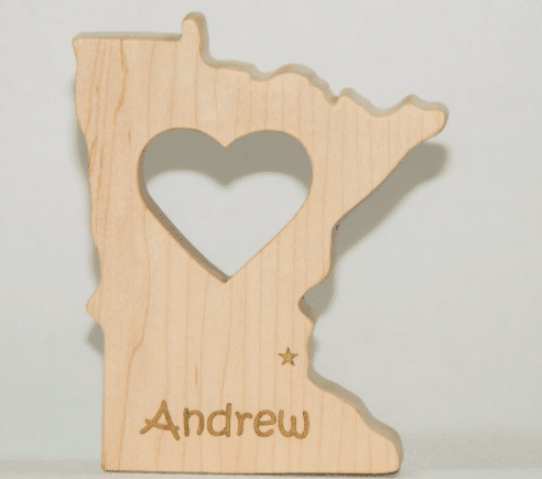 Wooden Minnesota Teether