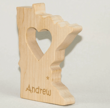 Wooden Minnesota Teether