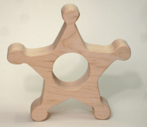 Wooden Badge Teether