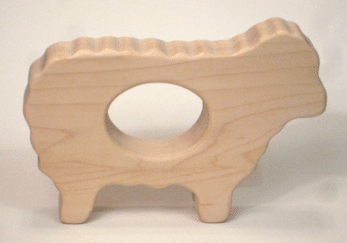 Wooden Sheep Teether