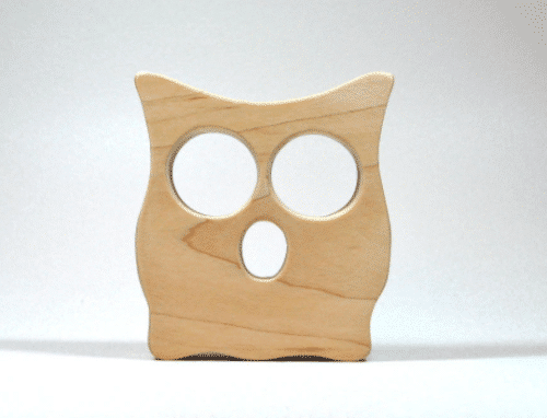 Wooden Owl Teether