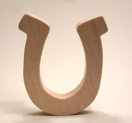 Wooden Horseshoe Teether