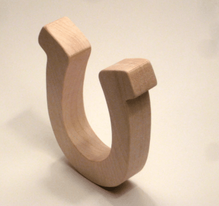 Wooden Horseshoe Teether