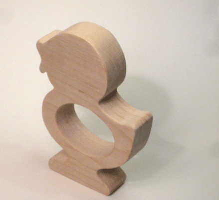 Wooden Chick Teether