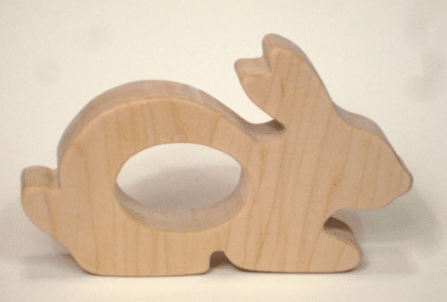 Wooden Bunny Teether