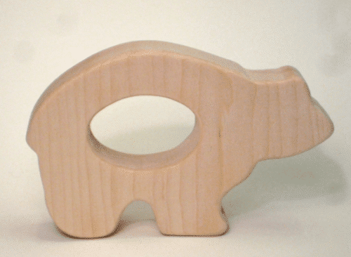 Wooden Bear Teether