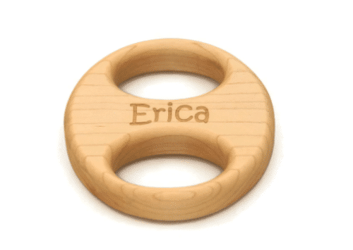 Wooden Circle Baby Rattle