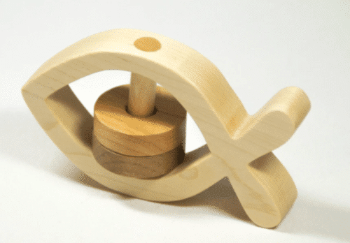 Wooden Fish Baby Rattle